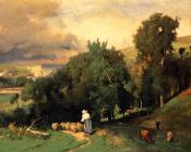 乔治 英尼斯 : Hillside at Etretet